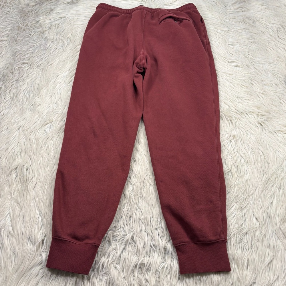 Nike Men's L Burgundy Red Club Fleece Jogger Sweatpants Athleisure Lounge - Picture 6 of 7